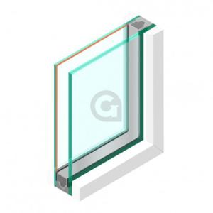 Binnenzijde gelaagd glas