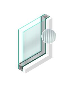 Dubbel glas Figuur Canale blank 4mm - sp - 4mm