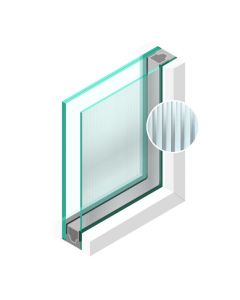 Dubbel glas Figuur Canale mat blank 4mm - sp - 33.1