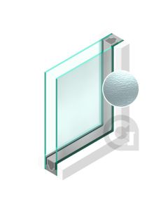 Dubbel glas Figuur Cathedraal Duits blank 4mm - sp - 4mm