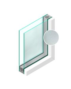 Dubbel glas Figuur Chinchilla blank 4mm - sp - 4mm