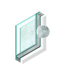 Dubbel glas Figuur Delta mat blank 4mm - sp - 33.1