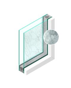 Dubbel glas Figuur Delta mat blank 4mm - sp - 4mm